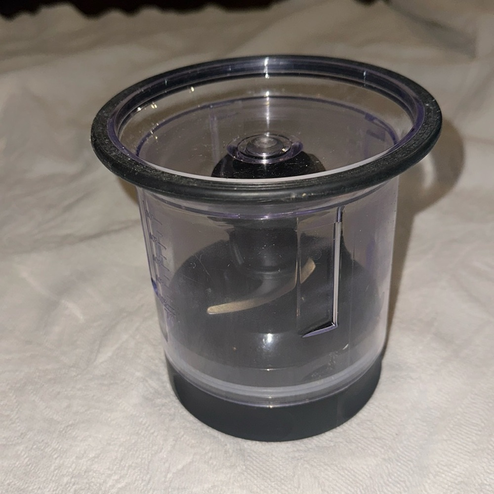 Ninja Clear Plastic Food Chopper Cup with Black Base